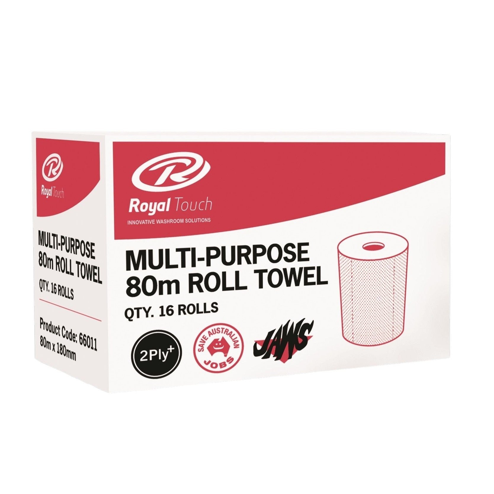 Royal Touch 66011P Perforated 2ply+ Multi-Purpose Roll Towel