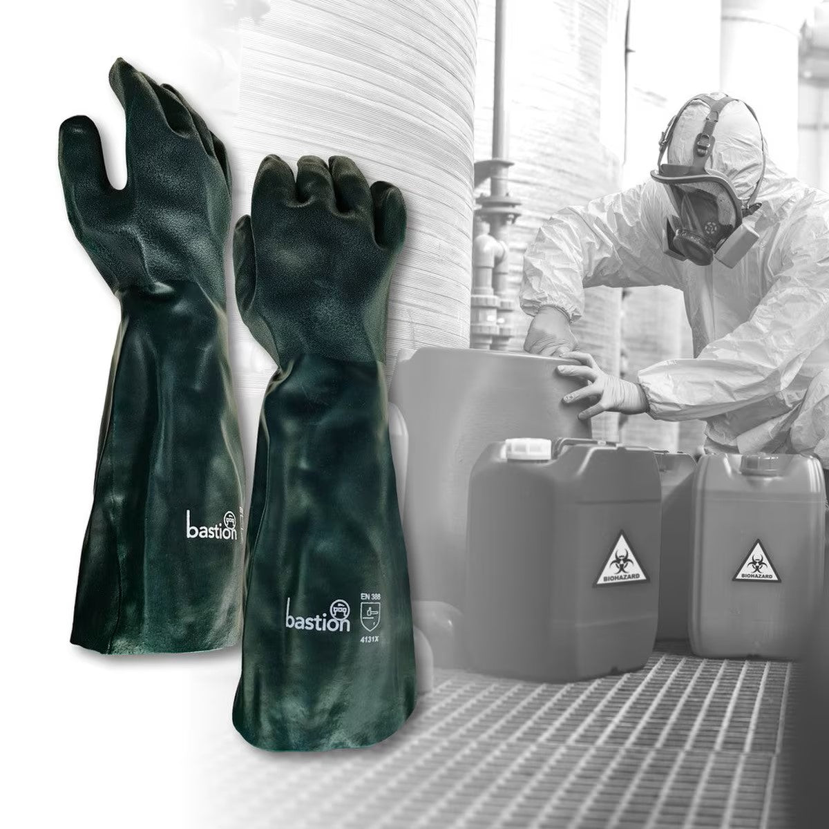 Bastion PVC Green Gloves