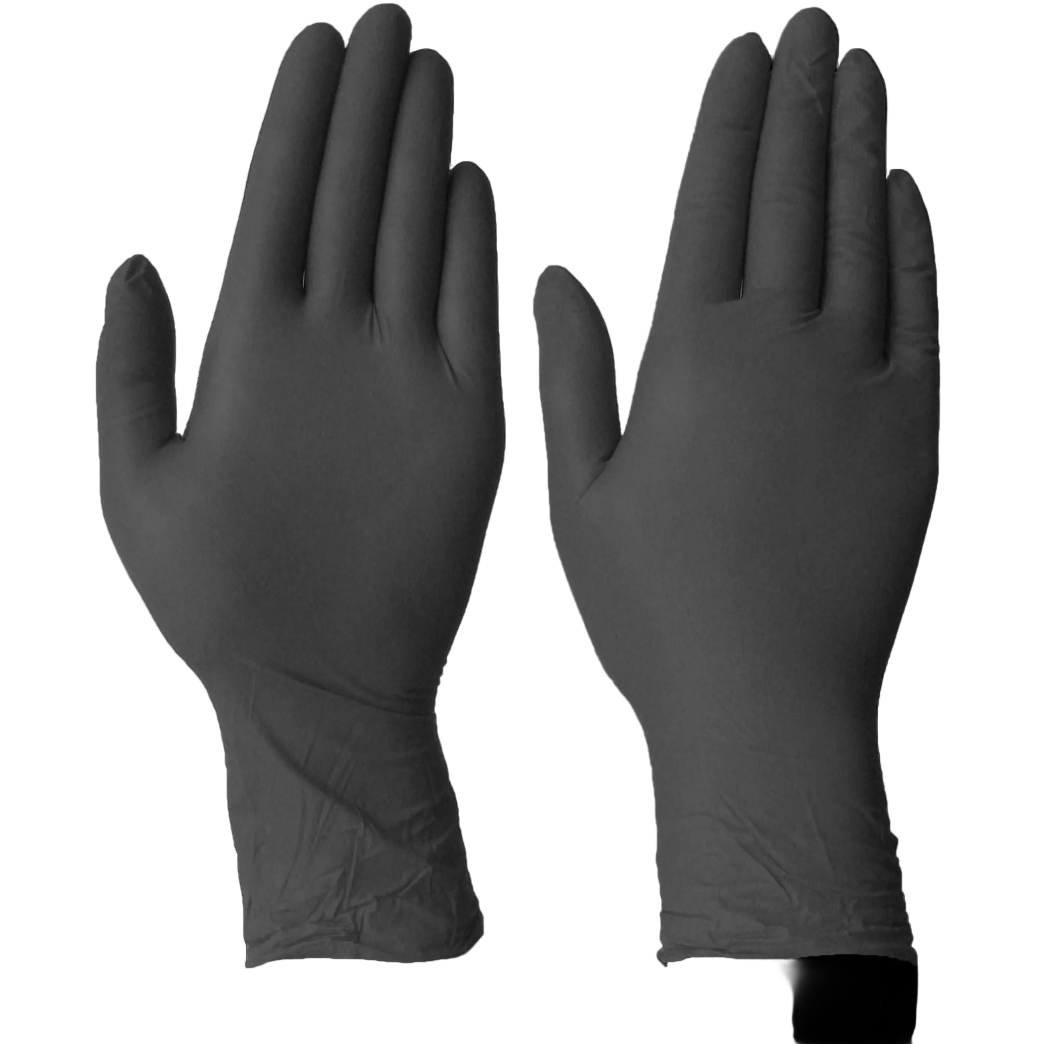WFSP Black Disposable Nitrile Gloves