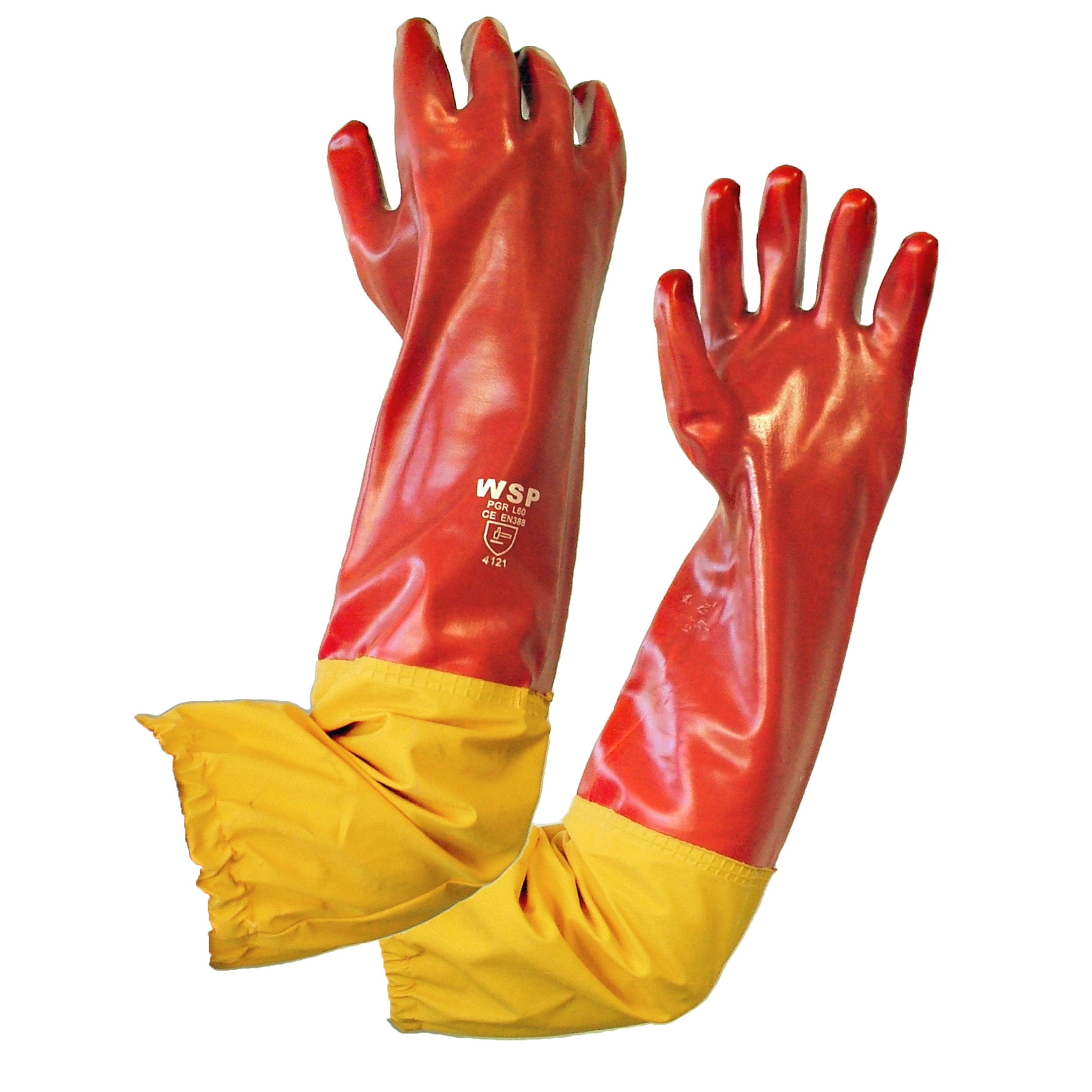 WFSP PVC Red 60cm Gloves