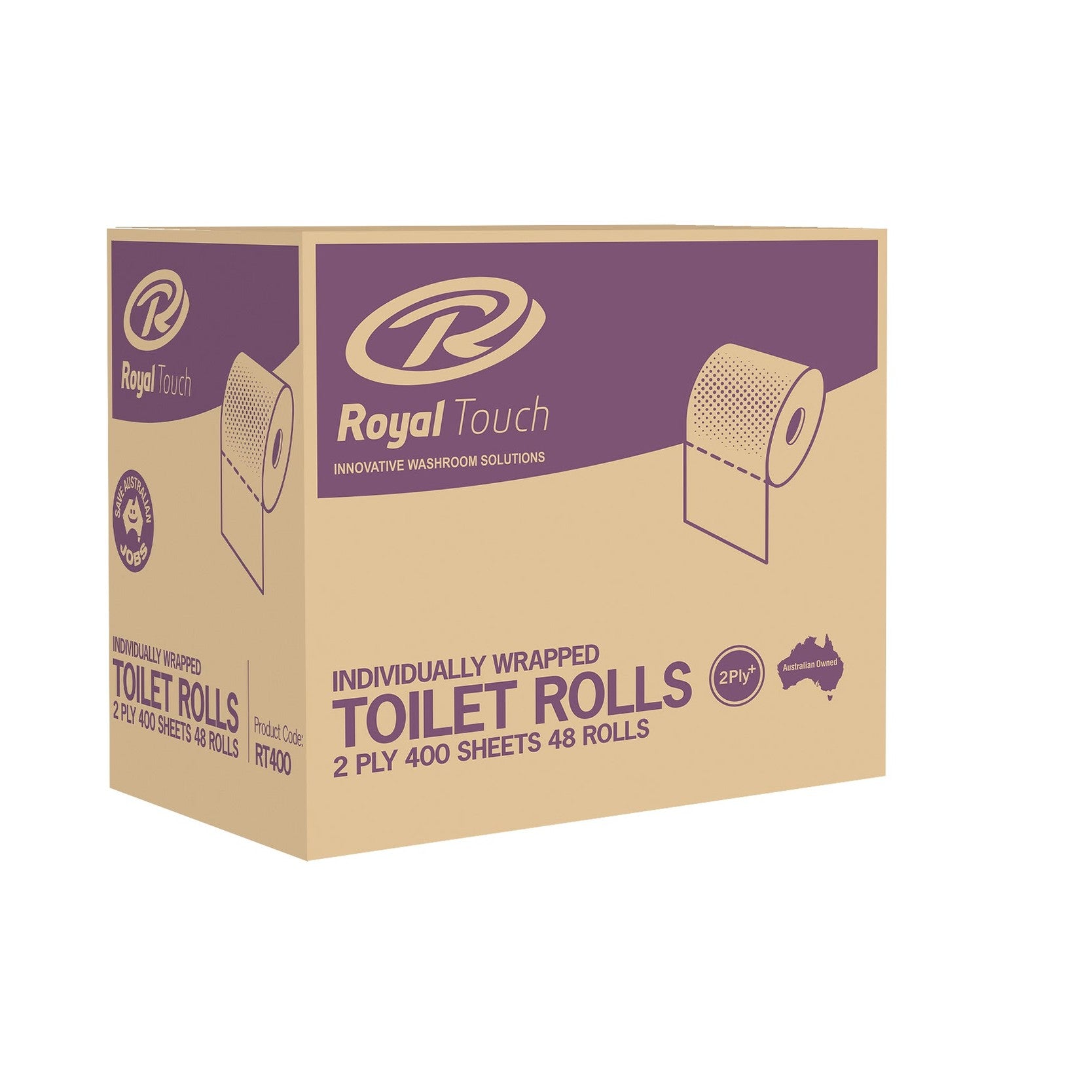 Royal Touch RT400 2ply Individually Wrapped Toilet Paper