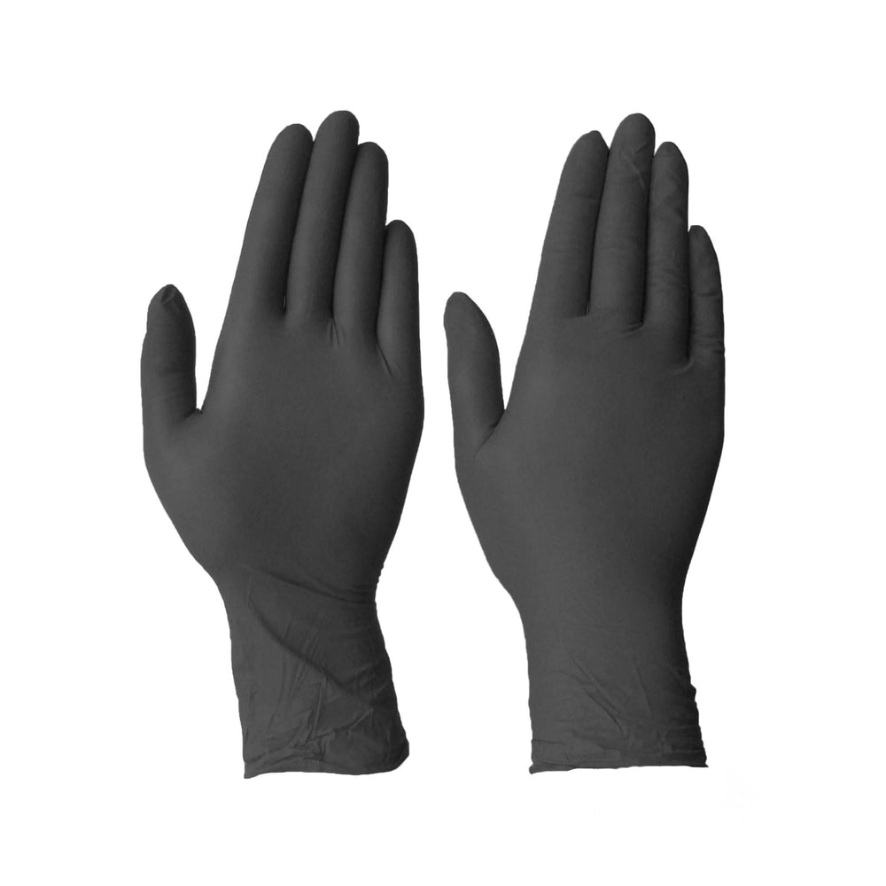 WFSP Black Disposable Nitrile Gloves
